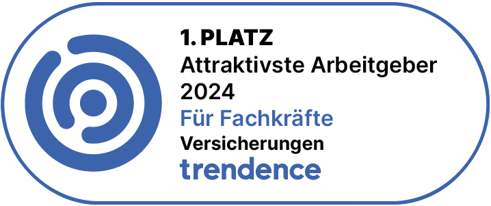 1. Platz Attraktivste Arbeitgeber 2024 f�r Fachkr�fte - Versicherungen - trendence